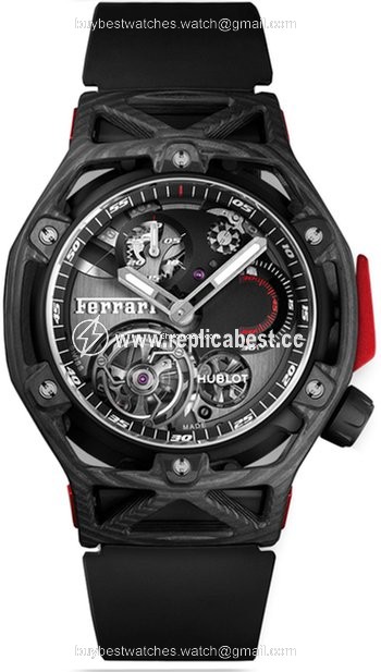 Hublot Techframe Ferrari Tourbillon Chronograph Mens watch Unisex Manual winding Carbon 408.QU.0123.RX