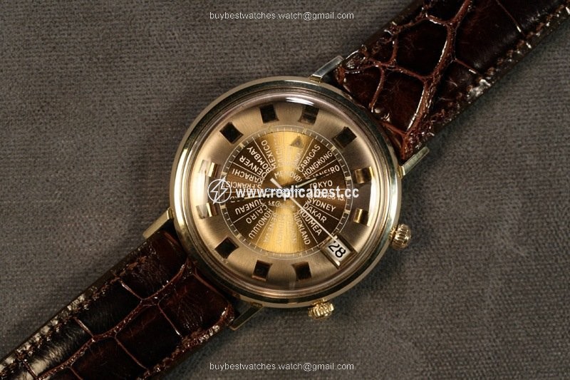 Jaeger-LeCoultre Mens watch Unisex Manual winding Yellow gold K911 World Time Alarm