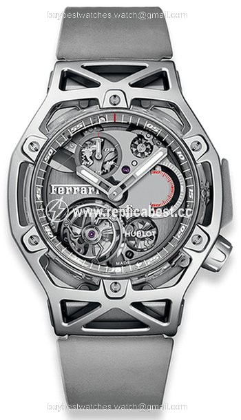 Hublot Techframe Ferrari Tourbillon Chronograph Mens watch Unisex Manual winding White gold 408.JW.0123.RX