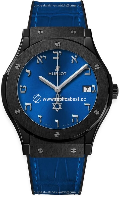 Hublot Classic Fusion Blue Mens watch Unisex Automatic Ceramic 511.cm.7170.lr.isl18 Israel 70th Anniversary
