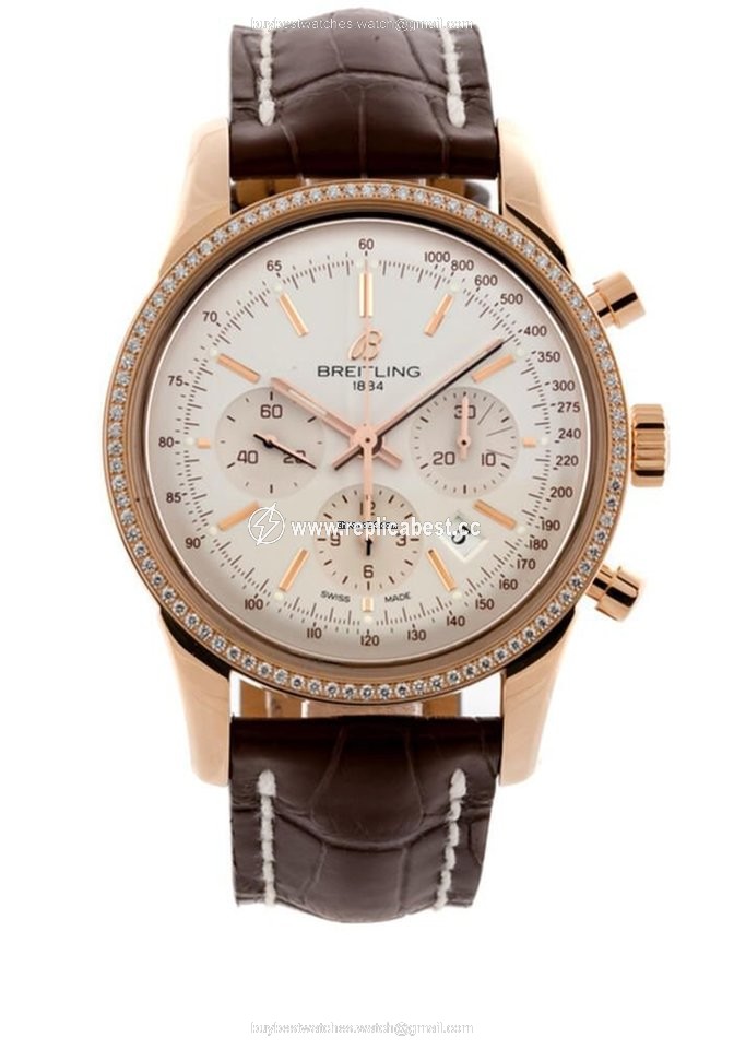 Breitling Transocean Chronograph Mens watch Unisex Automatic Rose gold RB015253 G738