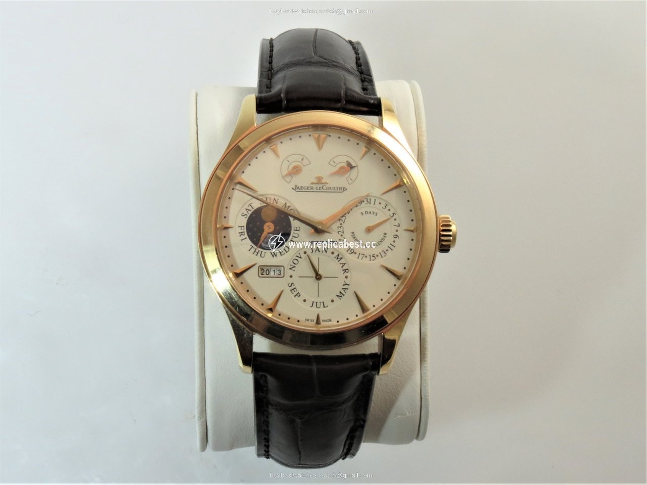 Jaeger-LeCoultre Master Eight Days Perpetual Mens watch Unisex Manual winding Rose gold Q1612420