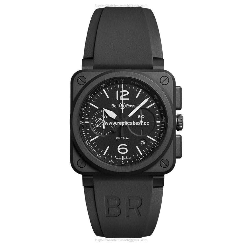 Bell & Ross BR 03-94 Chronographe Mens watch Unisex Automatic Ceramic BR0394BLCE