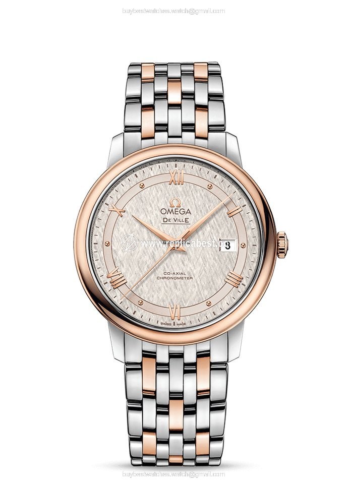 Omega De Ville Prestige Mens watch Unisex Automatic Gold Steel 424.20.40.20.02.003