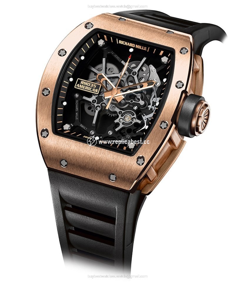 Richard Mille RM 035 Mens watch Unisex Manual winding Rose gold RM035