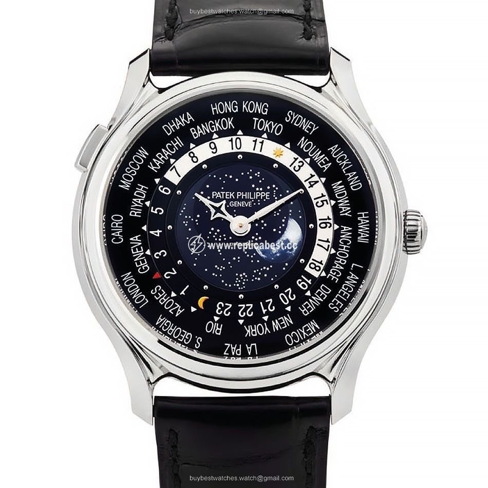 Patek Philippe World Time Mens watch Unisex Automatic White gold 5575G-001