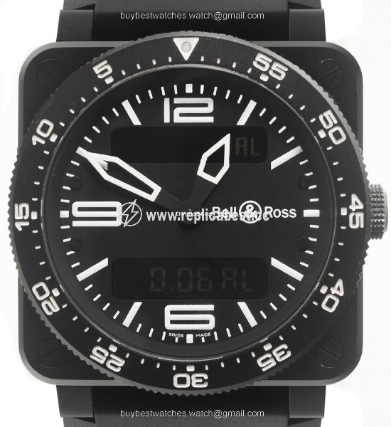 Bell & Ross BR 03 Mens watch Unisex Quartz Steel BR03-88-S