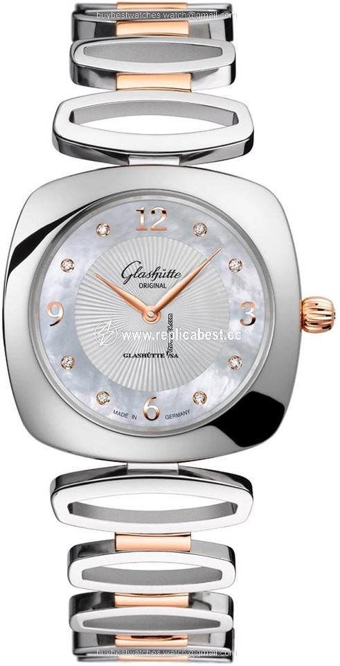 Glashutte Original Pavonina Womens watch Quartz Gold Steel 1-03-02-04-16-14