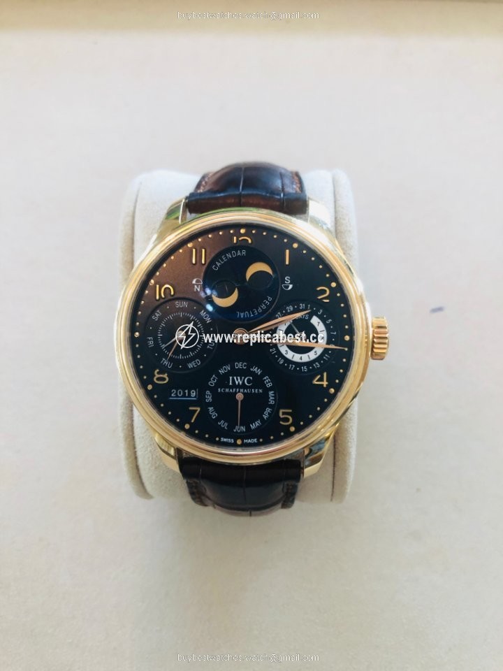 IWC Portuguese Perpetual Calendar Mens watch Unisex Automatic Rose gold IW5021