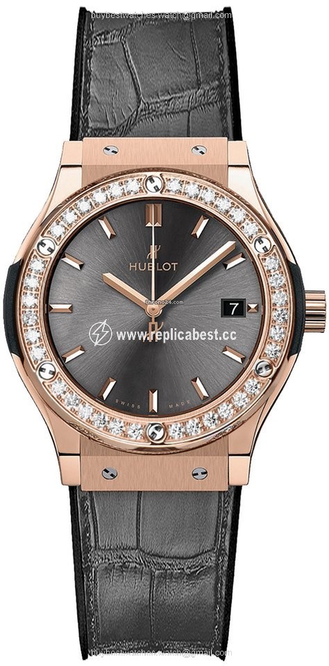 Hublot Classic Fusion Racing Grey Womens watch Quartz Rose gold 581.ox.7081.lr.1104