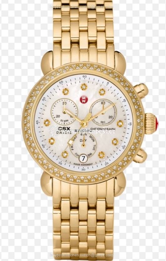 Michele CSX Womens watch Quartz Yellow gold MW03M01B0046