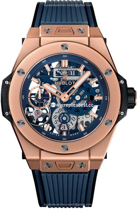 Hublot Big Bang Meca-10 Mens watch Unisex Manual winding Rose gold 414.OI.5123.RX King Gold Blue