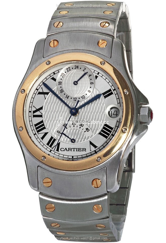 Cartier Santos Mens watch Unisex Automatic Gold Steel W20038R3
