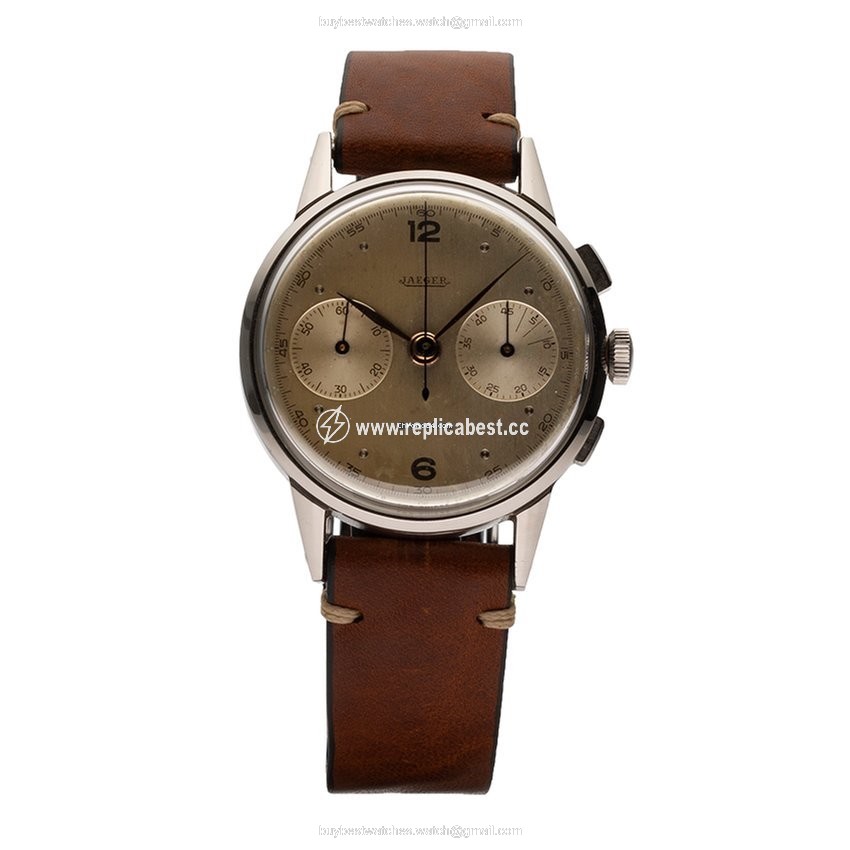 Jaeger-LeCoultre Mens watch Unisex Manual winding Steel Jaeger Le Coultre Chronograph Vintage Watch