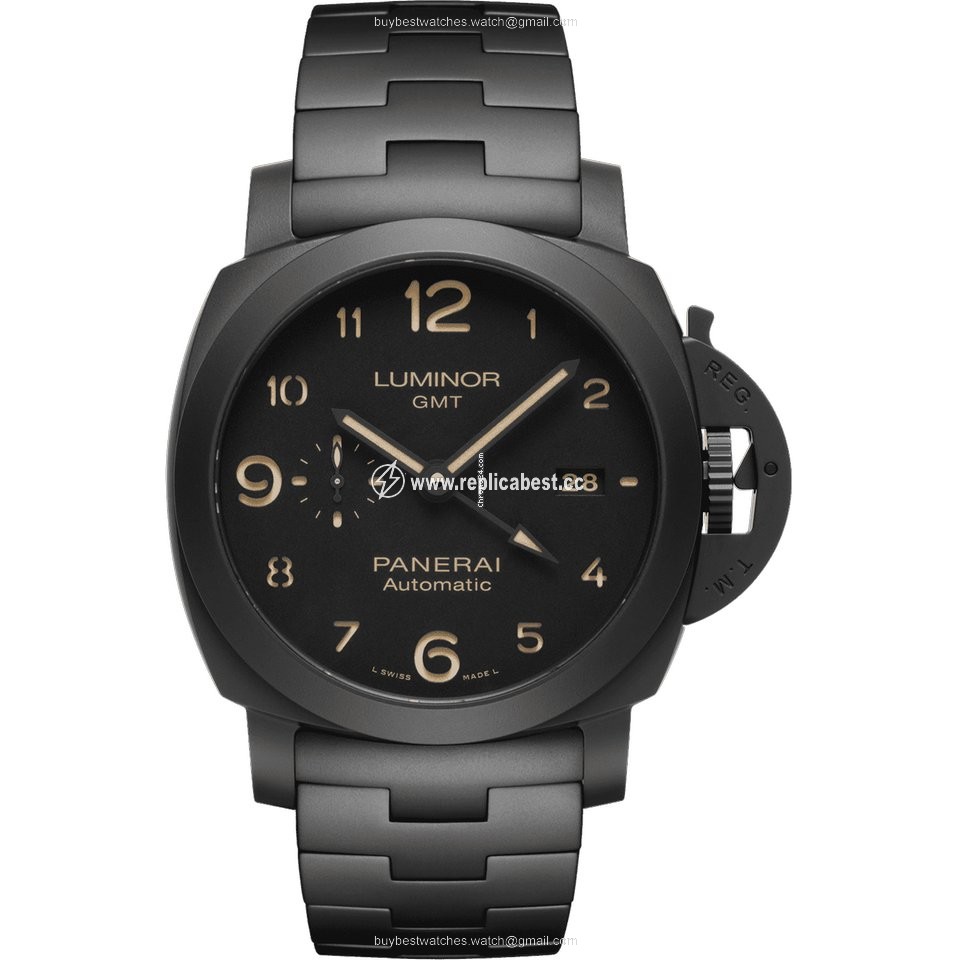 Panerai Luminor 1950 3 Days GMT Automatic Mens watch Unisex Automatic Ceramic PAM01438