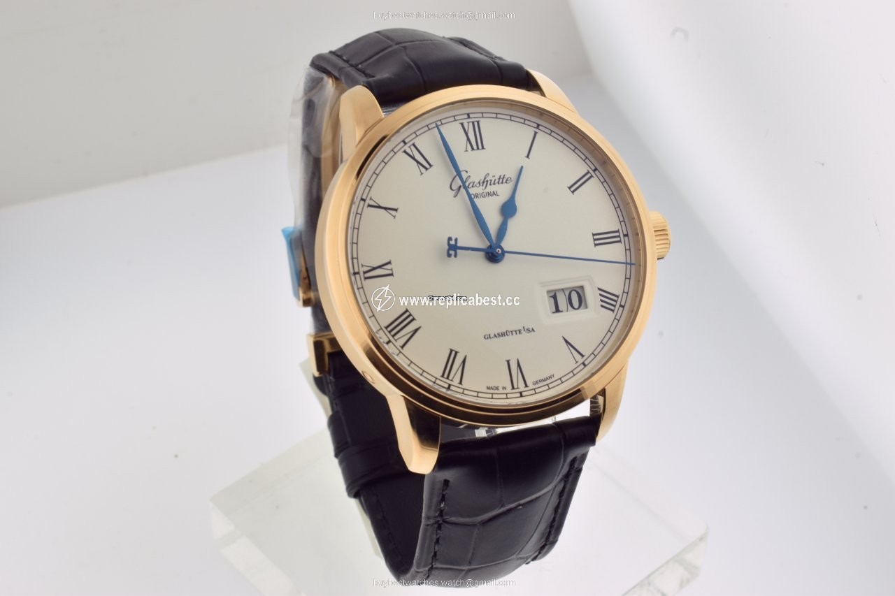 Glashutte Original Senator Panorama Date Mens watch Unisex Automatic Rose gold 100-03-32-45-04