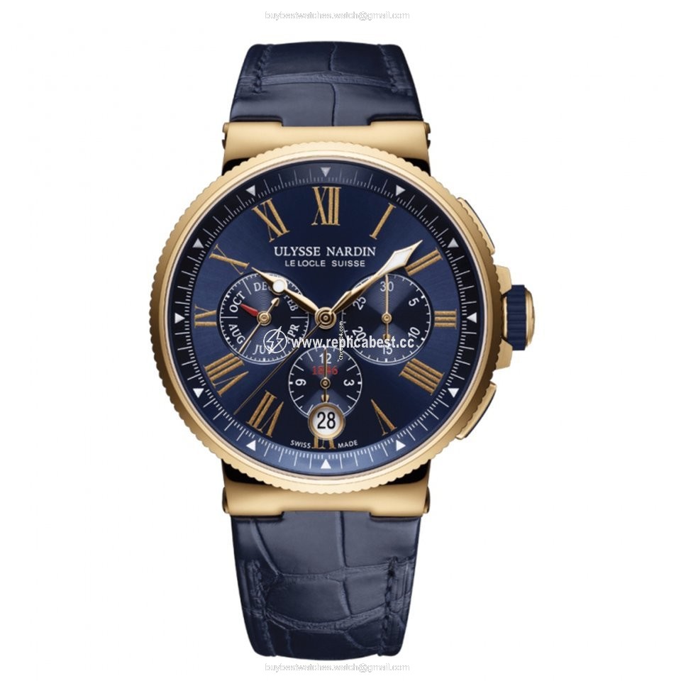 Ulysse Nardin Marine Chronograph Mens watch Unisex Automatic Rose gold 1532150 43