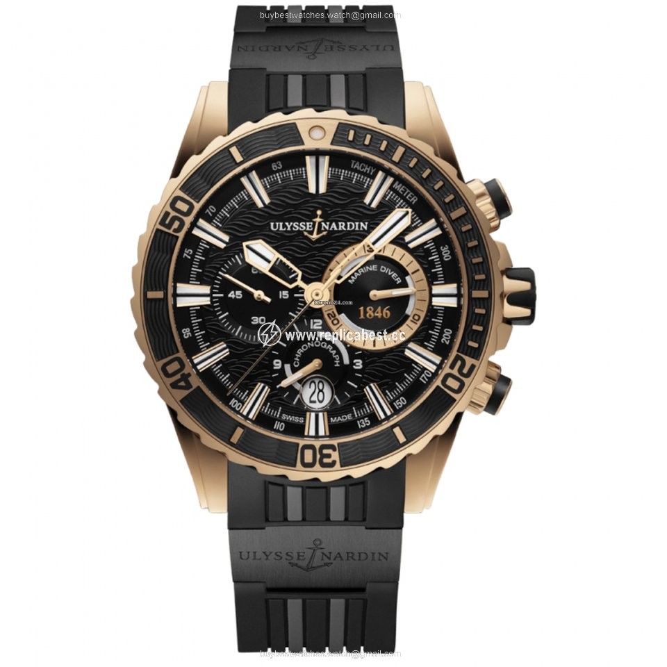 Ulysse Nardin Diver Chronograph Mens watch Unisex Automatic Rose gold 15021513C 92
