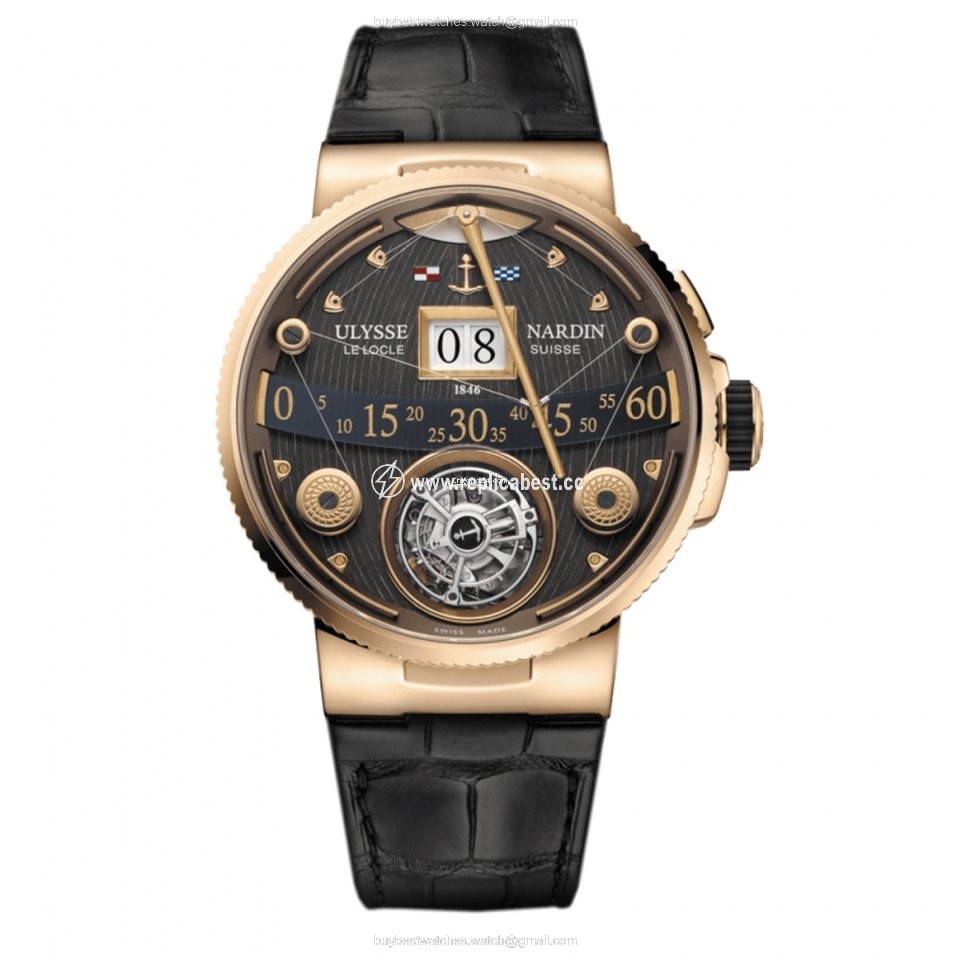 Ulysse Nardin Marine Grand Deck Mens watch Unisex Manual winding Rose gold 6302300 GD