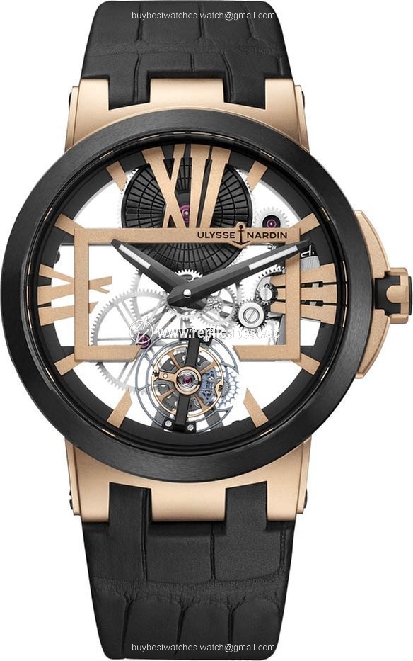 Ulysse Nardin Executive Skeleton Tourbillon Mens watch Unisex Manual winding Rose gold 1712-139