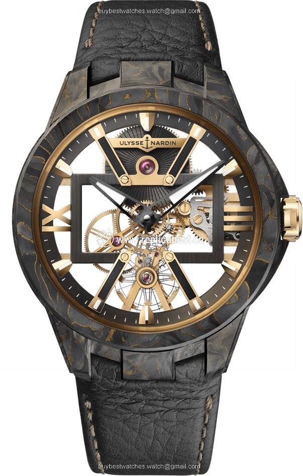 Ulysse Nardin Executive Mens watch Unisex Manual winding Carbon 3715-260 CARB Carbonium Gold