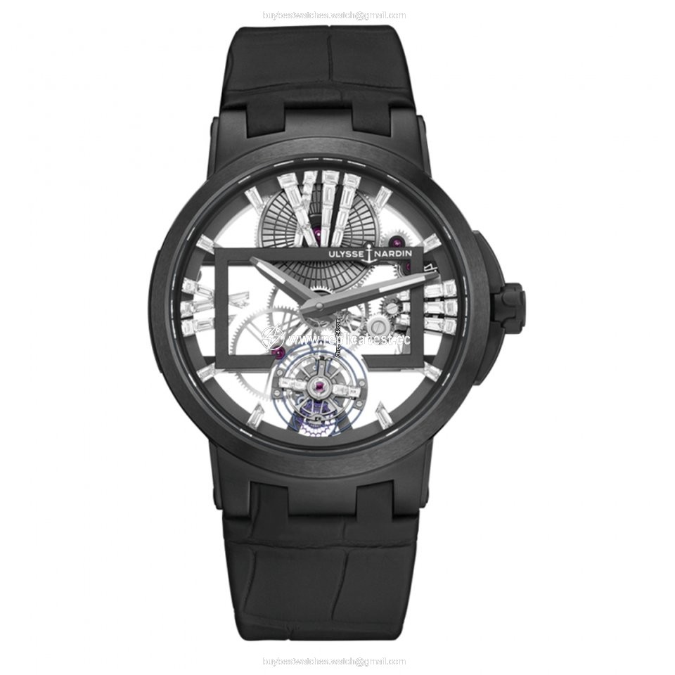 Ulysse Nardin Executive Skeleton Tourbillon Mens watch Unisex Manual winding Titanium 1713139 MAGICBLACK