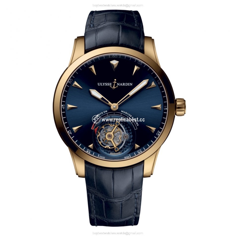 Ulysse Nardin Classic Ulysse Anchor Tourbillon Mens watch Unisex Manual winding Rose gold 1782133 93