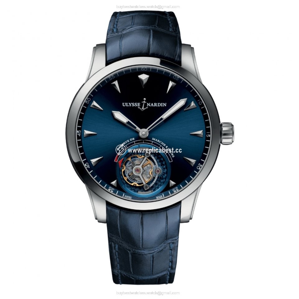 Ulysse Nardin Classic Ulysse Anchor Tourbillon Mens watch Unisex Manual winding White gold 1780133 93