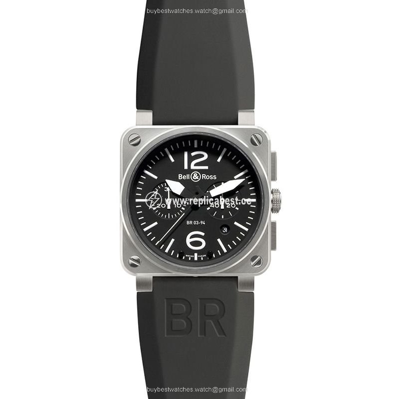 Bell & Ross BR 03-94 Chronographe Mens watch Unisex Automatic Steel BR0394-BL-ST
