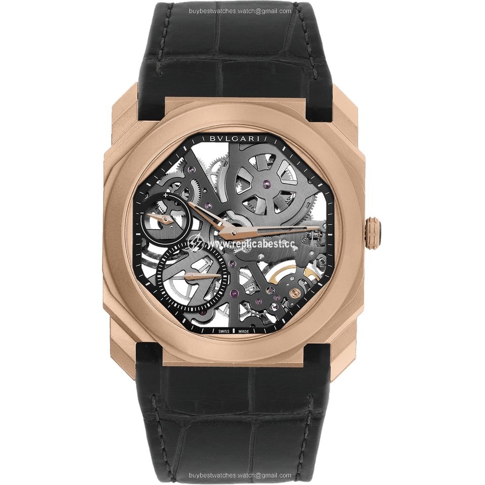 Bulgari Octo Mens watch Unisex Manual winding Rose gold 102946 BGO40PGLXTSK