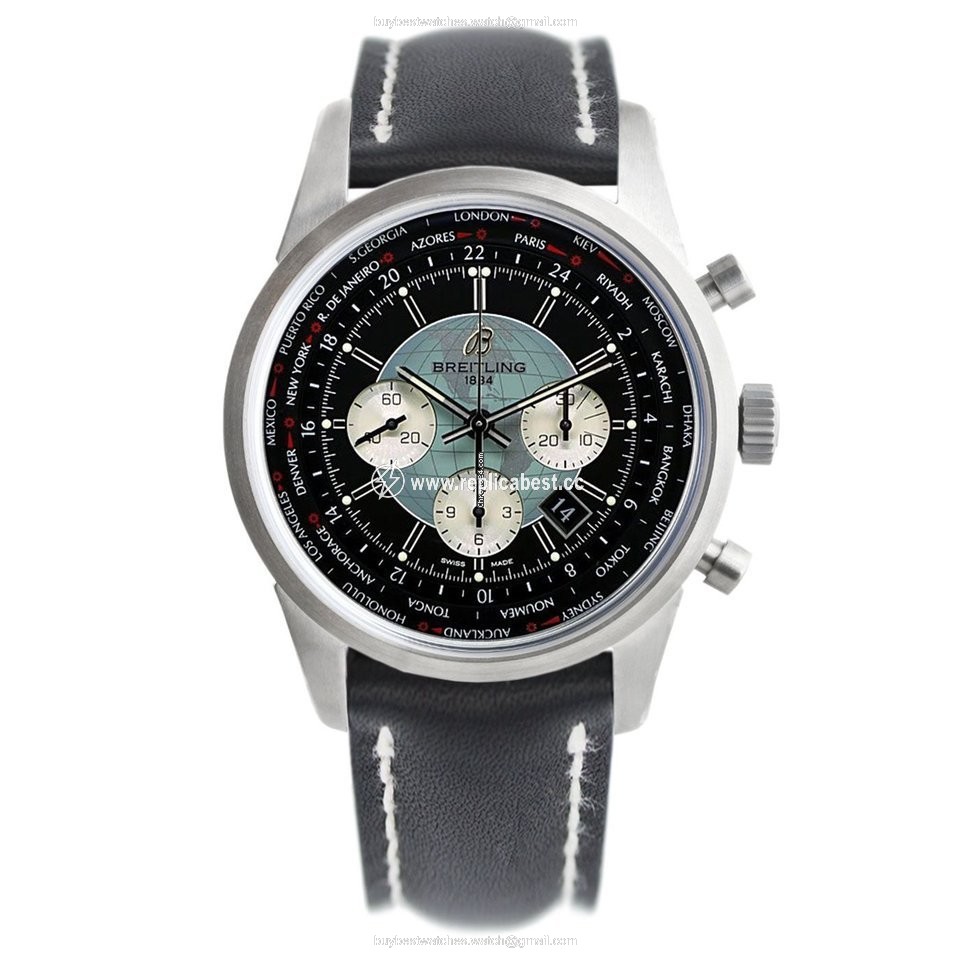Breitling Transocean Chronograph Unitime Mens watch Unisex Automatic Steel AB0510U4 BB62 441X