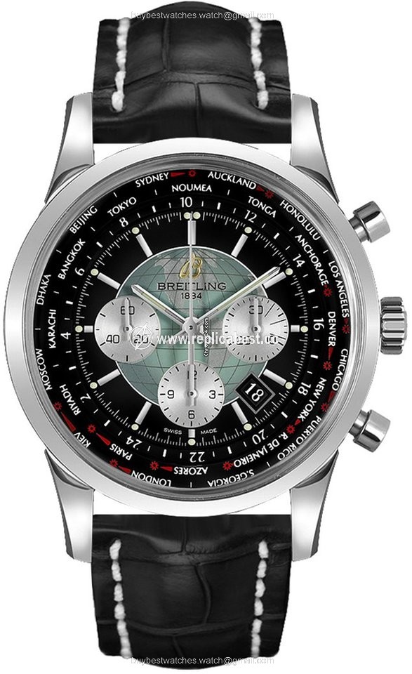 Breitling Transocean Chronograph Unitime Mens watch Unisex Automatic Steel AB0510U4 BB62 760P