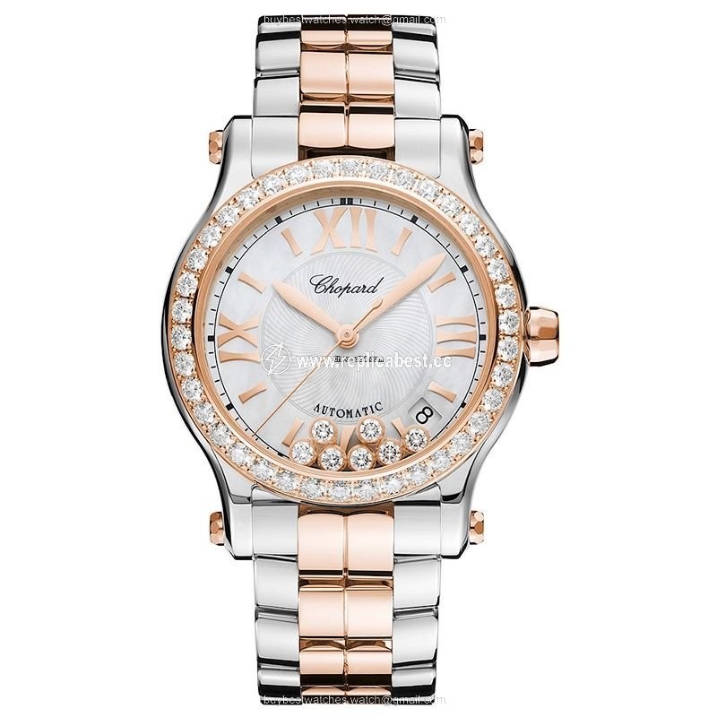 Chopard Happy Sport Womens watch Automatic Gold Steel 278559-6007