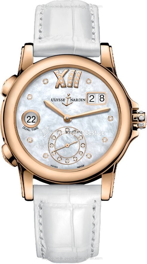 Ulysse Nardin Dual Time Womens watch Automatic Rose gold 3346-222 391