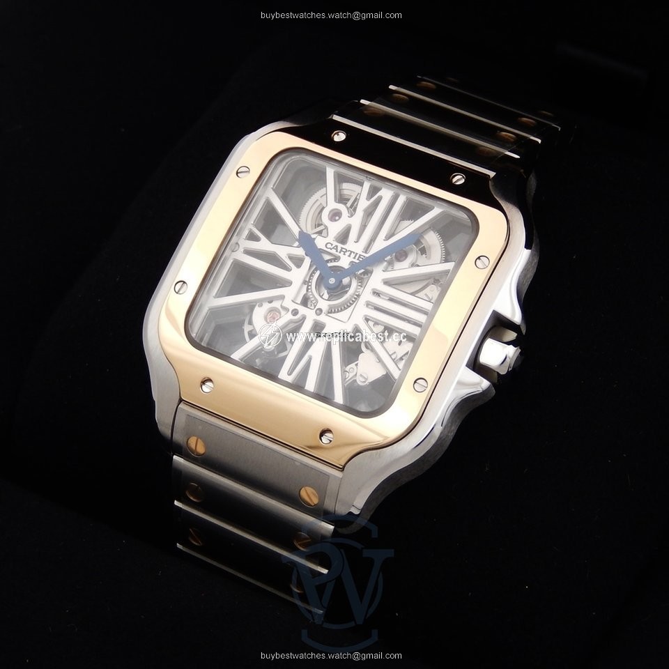 Cartier Santos Mens watch Unisex Automatic Gold Steel WHSA0012