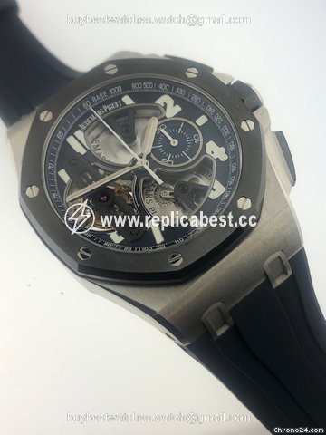 Audemars Piguet Royal Oak Offshore Tourbillon Chronograph Mens watch Unisex Manual winding Platinum 26388PO.OO.D027CA.01