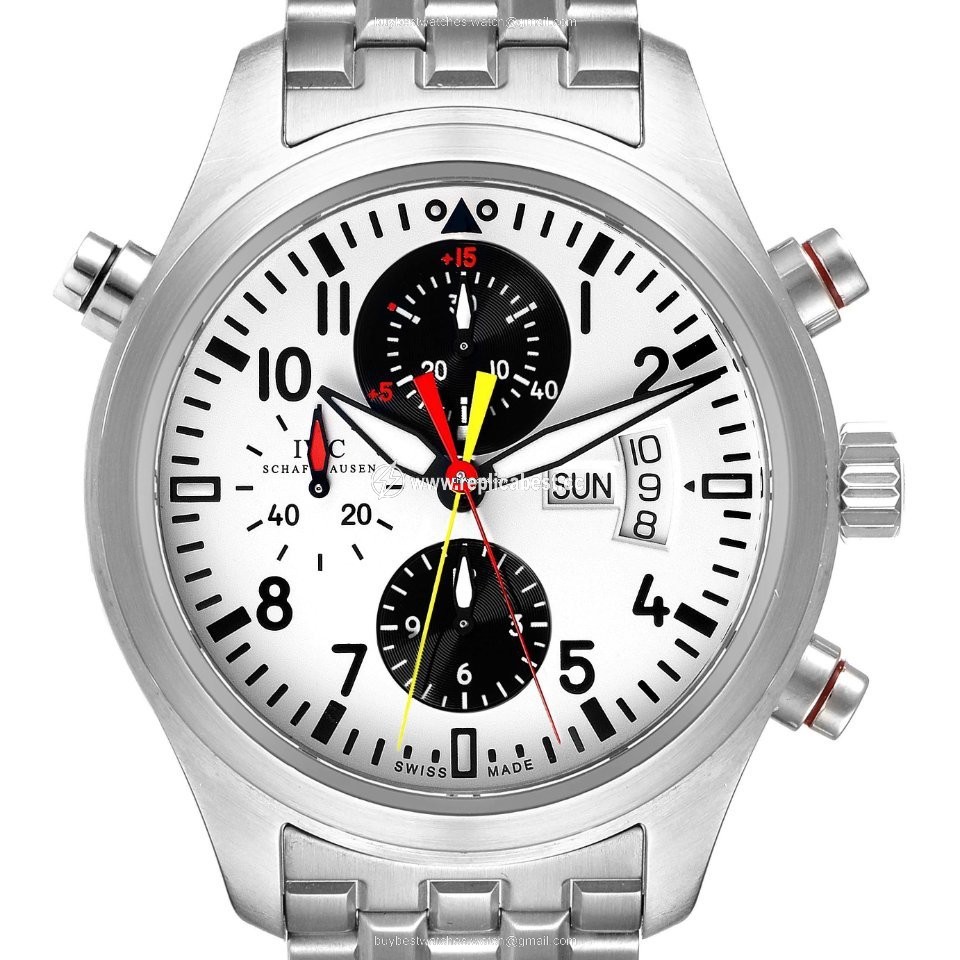 IWC Pilot Double Chronograph Mens watch Unisex Automatic Steel IW371803