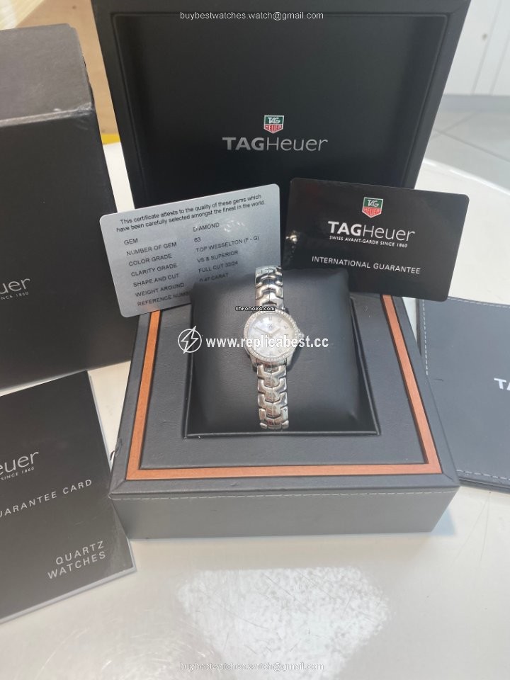 TAG Heuer Link Womens watch Quartz Steel Tag Link Diamond dot Diamond Bessel