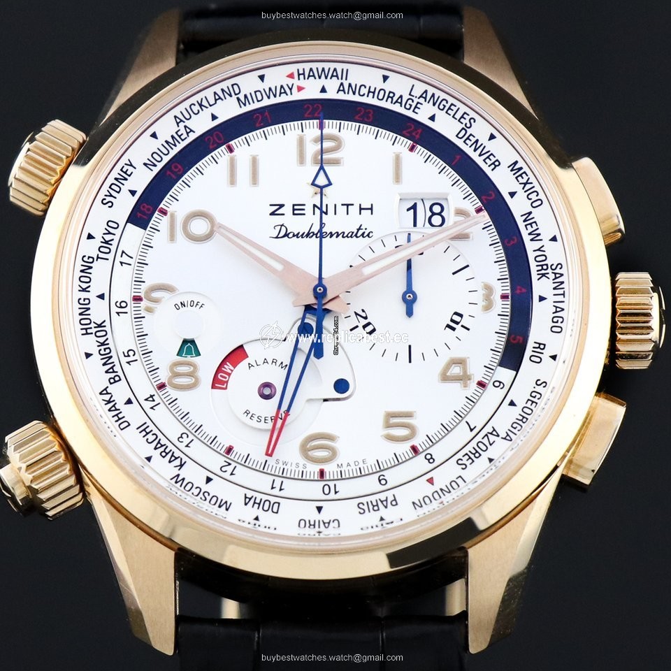 Zenith El Primero Doublematic Mens watch Unisex Automatic Rose gold 18.2400.4046 01.C721
