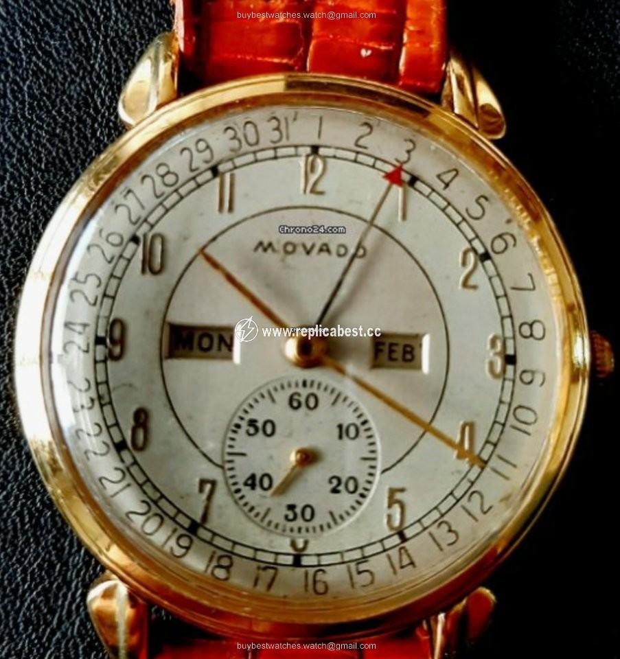 Movado Mens watch Unisex Manual winding Yellow gold 4820
