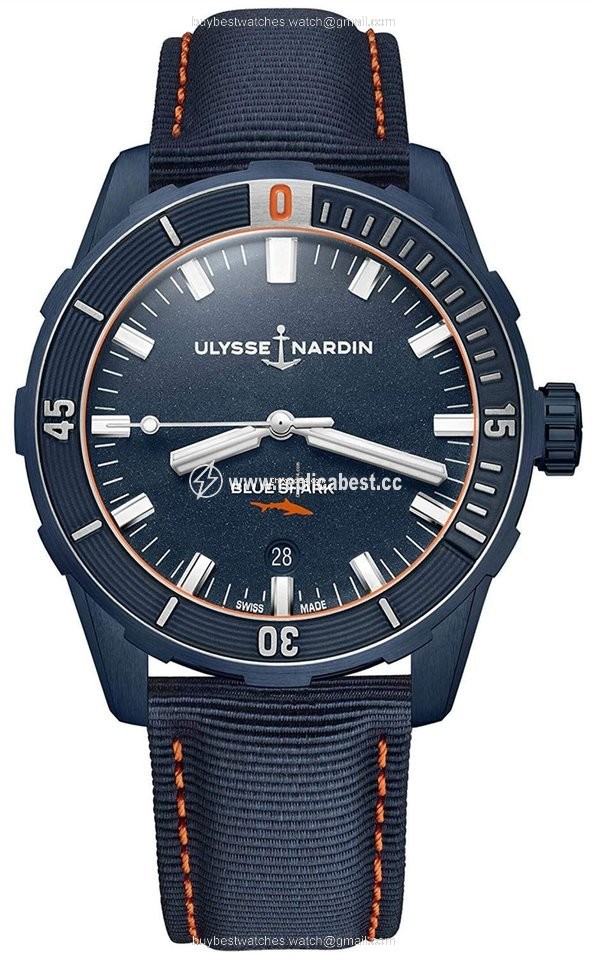 Ulysse Nardin Mens watch Unisex Automatic Steel 8163-175LE 93-BLUE SHARK