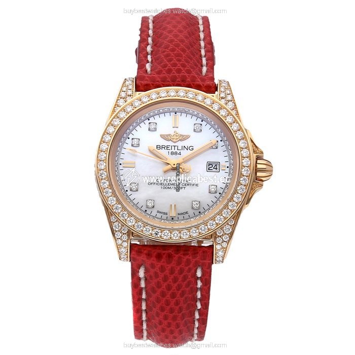Breitling Galactic Womens watch Quartz Rose gold H7133063 A804