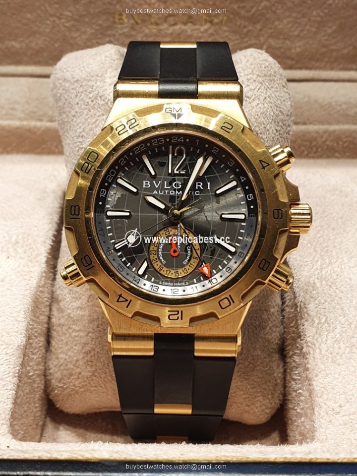 Bulgari Diagono Mens watch Unisex Automatic Yellow gold DP42 G GMT