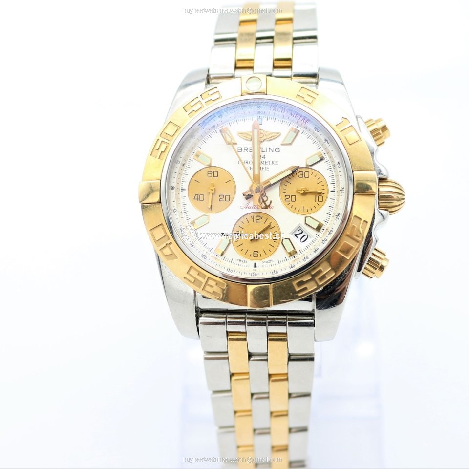 Breitling Chronomat 41 Mens watch Unisex Automatic Gold Steel CB014012 G713 378C