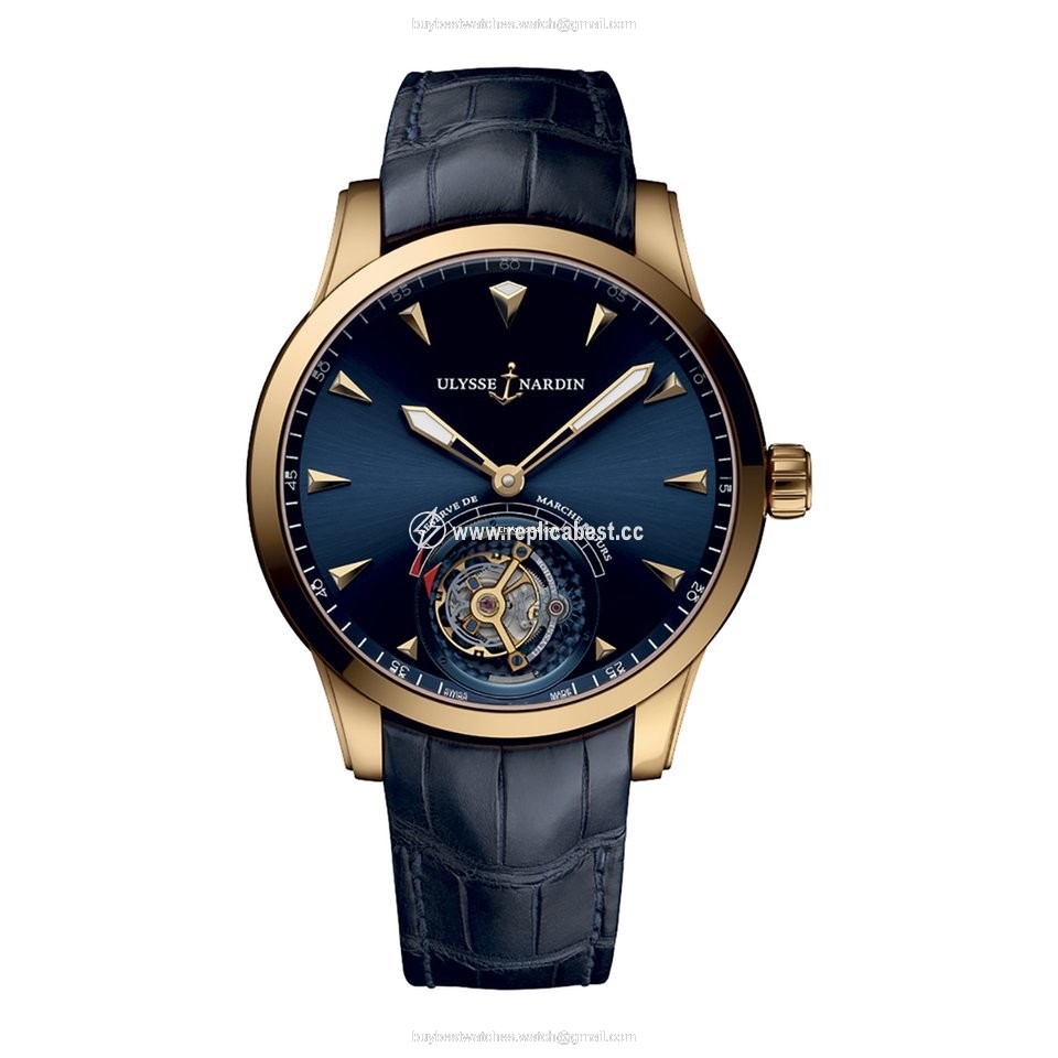 Ulysse Nardin Classic Ulysse Anchor Tourbillon Mens watch Unisex Manual winding Rose gold 1782-133 93