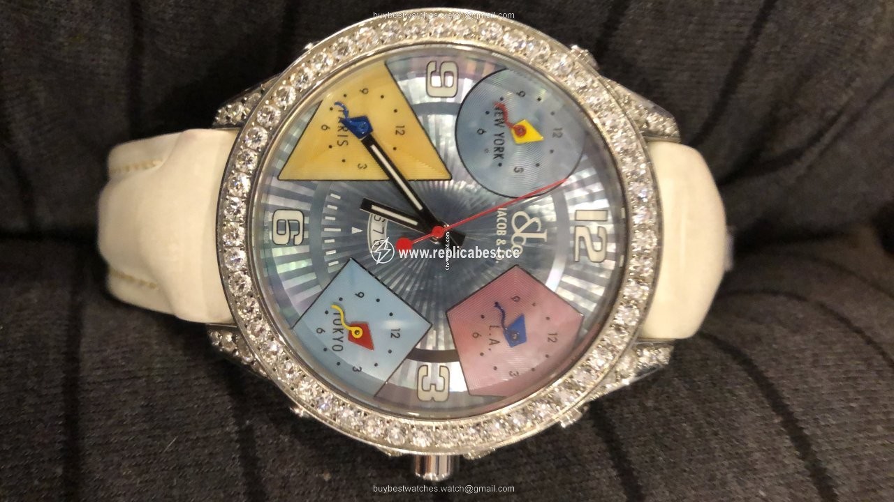Jacob & Co. Five Time Zone Mens watch Unisex Quartz Steel Five Time Zone
