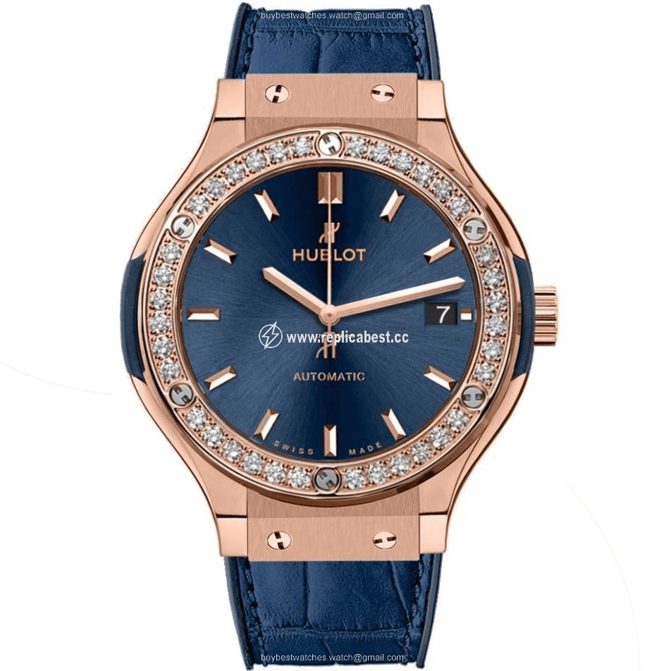 Hublot Classic Fusion Blue Womens watch Automatic Rose gold 565.OX.7180.LR.1204