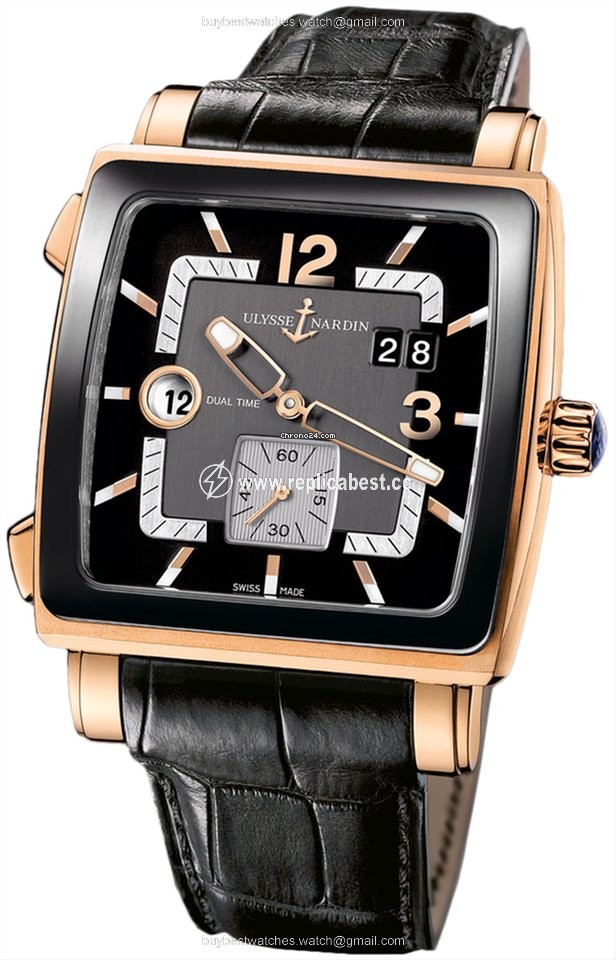 Ulysse Nardin Quadrato Dual Time Mens watch Unisex Automatic Rose gold 246-92cer 692