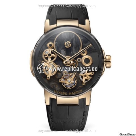 Ulysse Nardin Mens watch Unisex Manual winding Rose gold 1766-176LE CARB