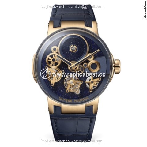 Ulysse Nardin Mens watch Unisex Manual winding Rose gold 1766-176LE AVE
